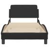 vidaXL Bed Frame "Dover" Black 90x190 cm Single Faux Leather