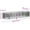 vidaXL Gabion Raised Bed Galvanised Iron 300x100x50 cm