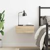 vidaXL Floating Nightstand Sonoma Oak 40x30x15 cm Engineered Wood