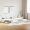 vidaXL Floor Bed Frame White 223.5 x 184 x 9 cm Solid Pine Wood