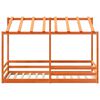 vidaXL Kids' Bed with Roof Wax Brown 80x200 cm Solid Wood Pine