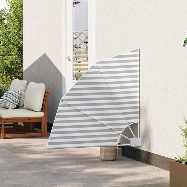 vidaXL Balcony Privacy Screen Anthracite and white 115 x 115 cm Fabric