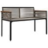 vidaXL Outdoor Bench Grey and Dark Grey 117 x 54 x 74.5 cm Poly Rattan