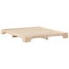vidaXL Bed Frame Brown 200 x 220 cm Solid Pine Wood