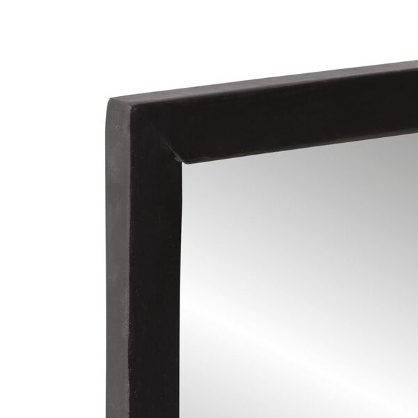 vidaXL Mirror with Shelf 80x8x55 cm Glass and Solid Wood Mango