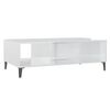 vidaXL Coffee Table High Gloss White 103.5x60x35 cm Engineered Wood