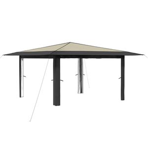 vidaXL Gazebo without Sidewall 4 x 4 m Cream and Anthracite
