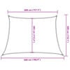 vidaXL Sunshade Sail 160 g/m&sup2; Brown 4/5x3 m HDPE
