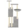 vidaXL Cat Tree with Sisal Scratching Posts Light Grey 122 cm