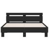 vidaXL Bed Frame with LED without Mattress Black 140x200 cm