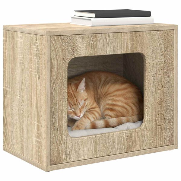 vidaXL Cat House Sonoma 51 x 30 x 42 cm Engineered Wood