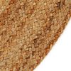 vidaXL Braided Area Rug with Tassels 120 cm Jute Round