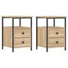 vidaXL Bedside Cabinets 2 pcs Sonoma Oak 34x35.5x50 cm Engineered Wood