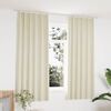 vidaXL Blackout Curtains 2 pcs with Hooks Velvet Cream 140x175 cm
