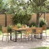 vidaXL Garden Dining Set 7 pcs Grey and Brown Poly Rattan