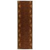 vidaXL Runner Rug FLORNES Woven Brown Zigzag 67 x 150 cm PP 7 mm