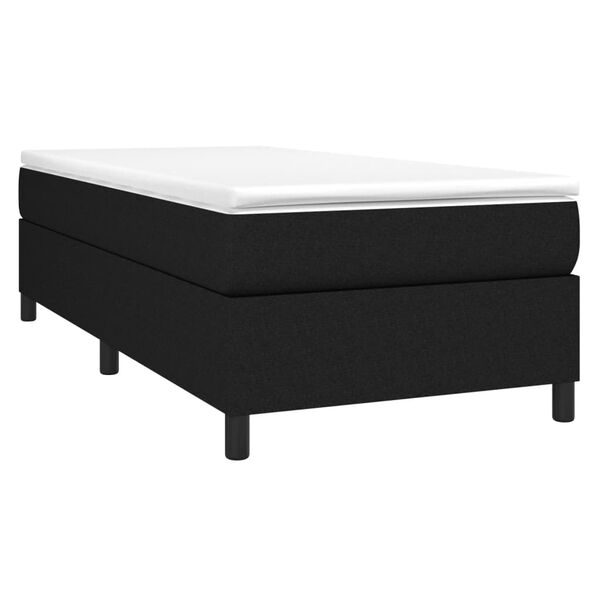 vidaXL Box Spring Bed Frame Black Single Fabric (UK/IE/FI/NO only)