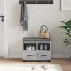vidaXL Hall Bench with Cushion Concrete Grey 60 x 38 x 46 cm