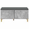 vidaXL Hall Bench with Cushion Concrete Grey 100 x 38 x 46 cm