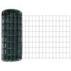 vidaXL Euro Fence with Post 10 x 0.8 m PVC-Coated Steel Green Mesh