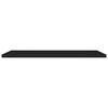 vidaXL Floating Wall Shelves 2 pcs Black 120x23.5x3.8 cm MDF