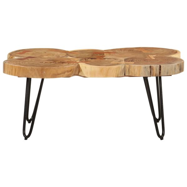 vidaXL Coffee Table 36 cm 6 Trunks Solid Wood Acacia