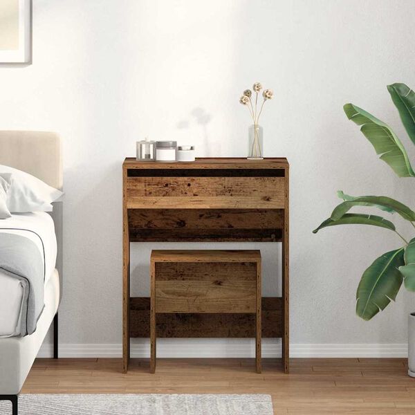 vidaXL Dressing Table Old Wood 60 x 40 x 75 cm Engineered wood