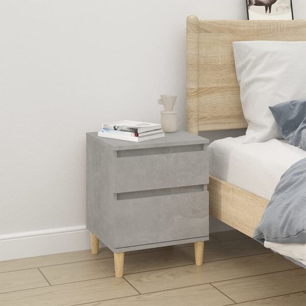 vidaXL Bedside Cabinets 2 pcs Concrete Grey 40x35x50 cm