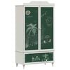 vidaXL Chalkboard Wardrobe with Drawer ROROS White 90 x 45 x 165 cm