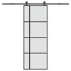 vidaXL Sliding Door with Hardware Set 76x205 cm ESG Glass&Aluminium
