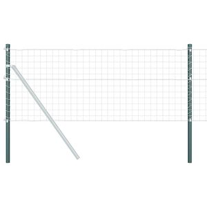vidaXL Fence Post 2 pcs Green 50 cm Powder-coated steel