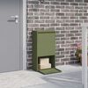 vidaXL Parcel Drop Box with Storage Olive Green 44 x 22 x 82 cm Steel