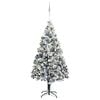 vidaXL Artificial Christmas Tree with 300 LEDs with Stand White 180 cm