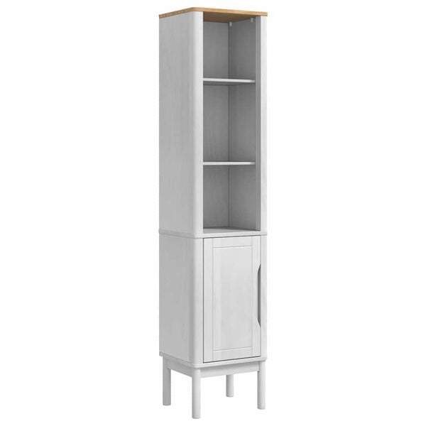 vidaXL Bathroom Tall Cabinet White 35 x 30 x 160 cm Solid Pine Wood