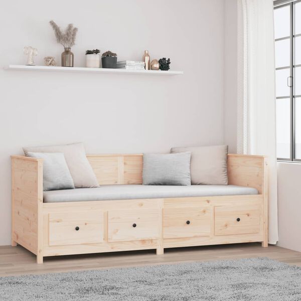 vidaXL Day Bed without Mattress 90x200 cm Solid Wood Pine