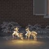 vidaXL LED Reindeers with 40 LEDs 2 pcs Warm White PET