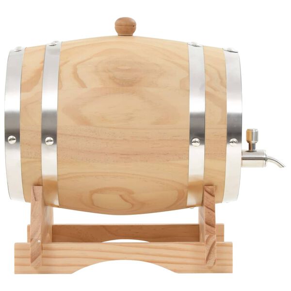 vidaXL Wine Barrel with Tap Solid Pinewood 6 L