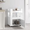 vidaXL Kitchen Trolley High Gloss White 60x45x80 cm Engineered Wood