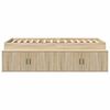 vidaXL Storage Bed Frame Sonoma oak 90 x 190 cm Engineered wood