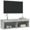vidaXL TV Cabinet with LED Lights Concrete Grey 100x30x30 cm