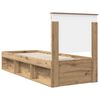 vidaXL Bed Frame Artisian Oak 75 x 190 cm Solid Pine Wood