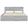 vidaXL Bed Frame Grey Sonoma 200 x 200 cm Engineered Wood