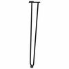 vidaXL hairpin legs for console tables for Console Table 4 pcs Black 72 cm Solid Steel