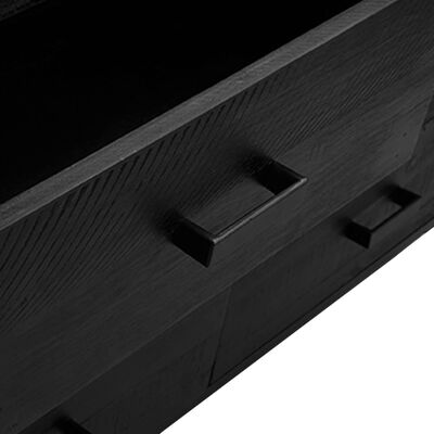 vidaXL Sideboard Black 110x35x70 cm Solid Pinewood