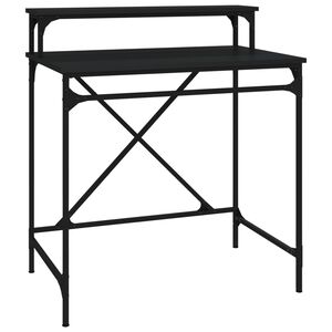 vidaXL Desk Black 80x50x90 cm Engineered Wood and Iron
