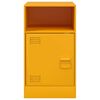 vidaXL Bedside Cabinet Mustard Yellow 34.5x39x62 cm Steel
