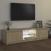 vidaXL TV Cabinet with LED Lights Sonoma Oak 140x40x36 cm