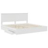vidaXL Storage Bed with Headboard White 200 x 200 cm Engineered Wood