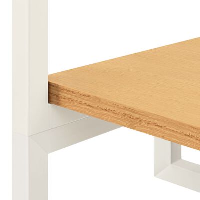 vidaXL Wardrobe White and Oak 60x40x213 cm Metal and Engineered Wood