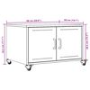 vidaXL Coffee Table Pink 68x50x43.5 cm Steel